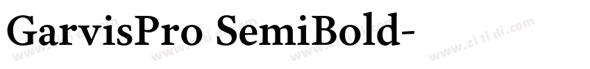 GarvisPro SemiBold字体转换